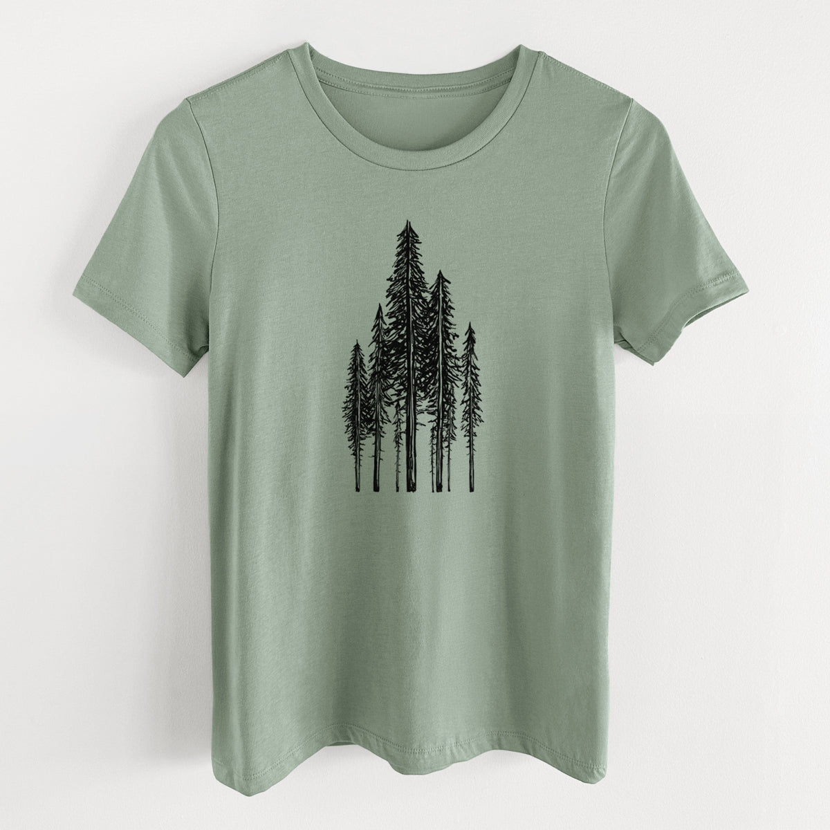 Coastal Redwoods - Women's Lightweight Relaxed Fit 100% Cotton Crewneck