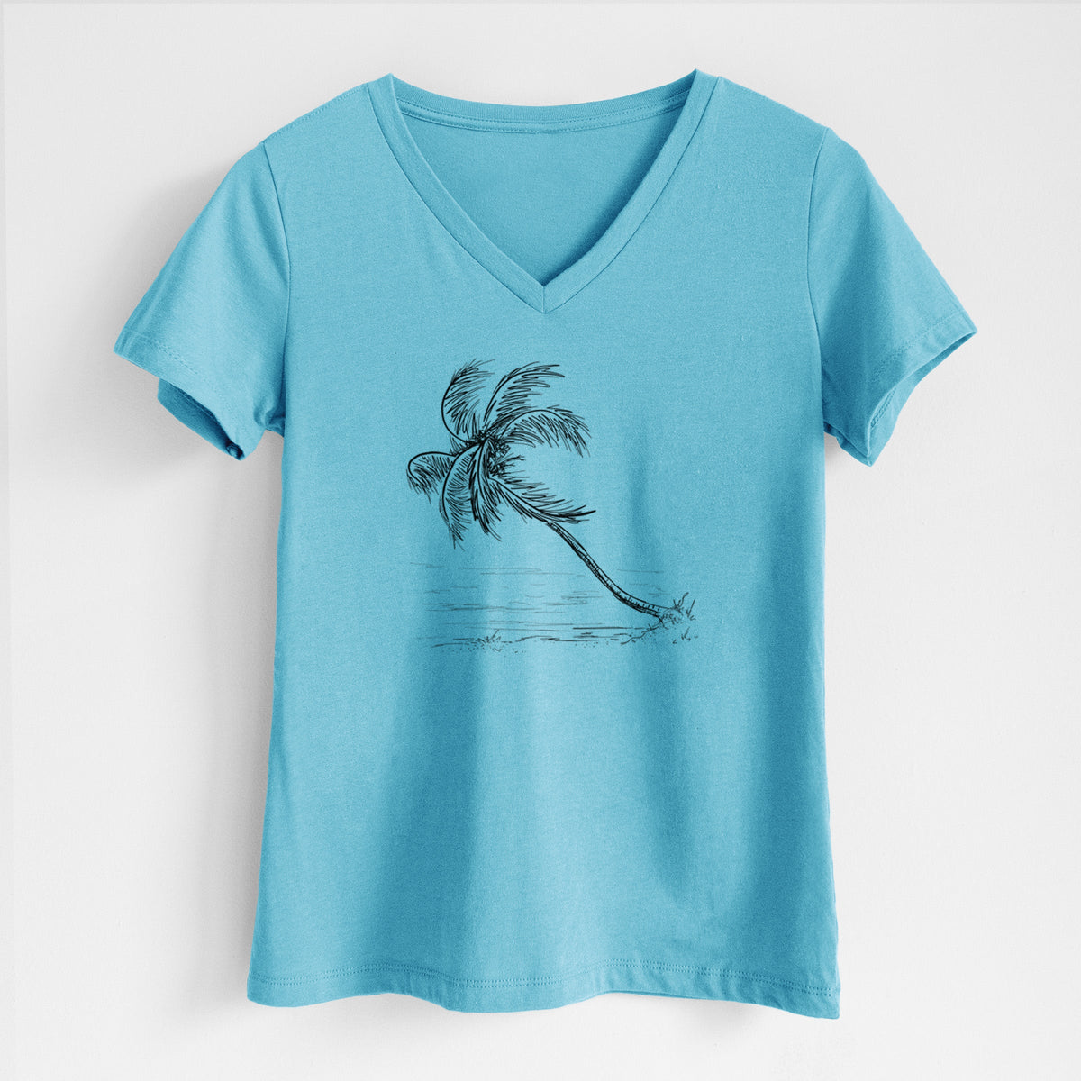 Coconut Palm - Cocos nucifera - Women's Lightweight Relaxed Fit 100% Cotton V-neck