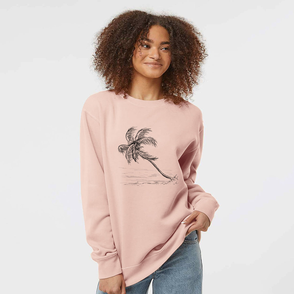 Coconut Palm - Cocos nucifera - Unisex Pigment Dyed Crew Sweatshirt