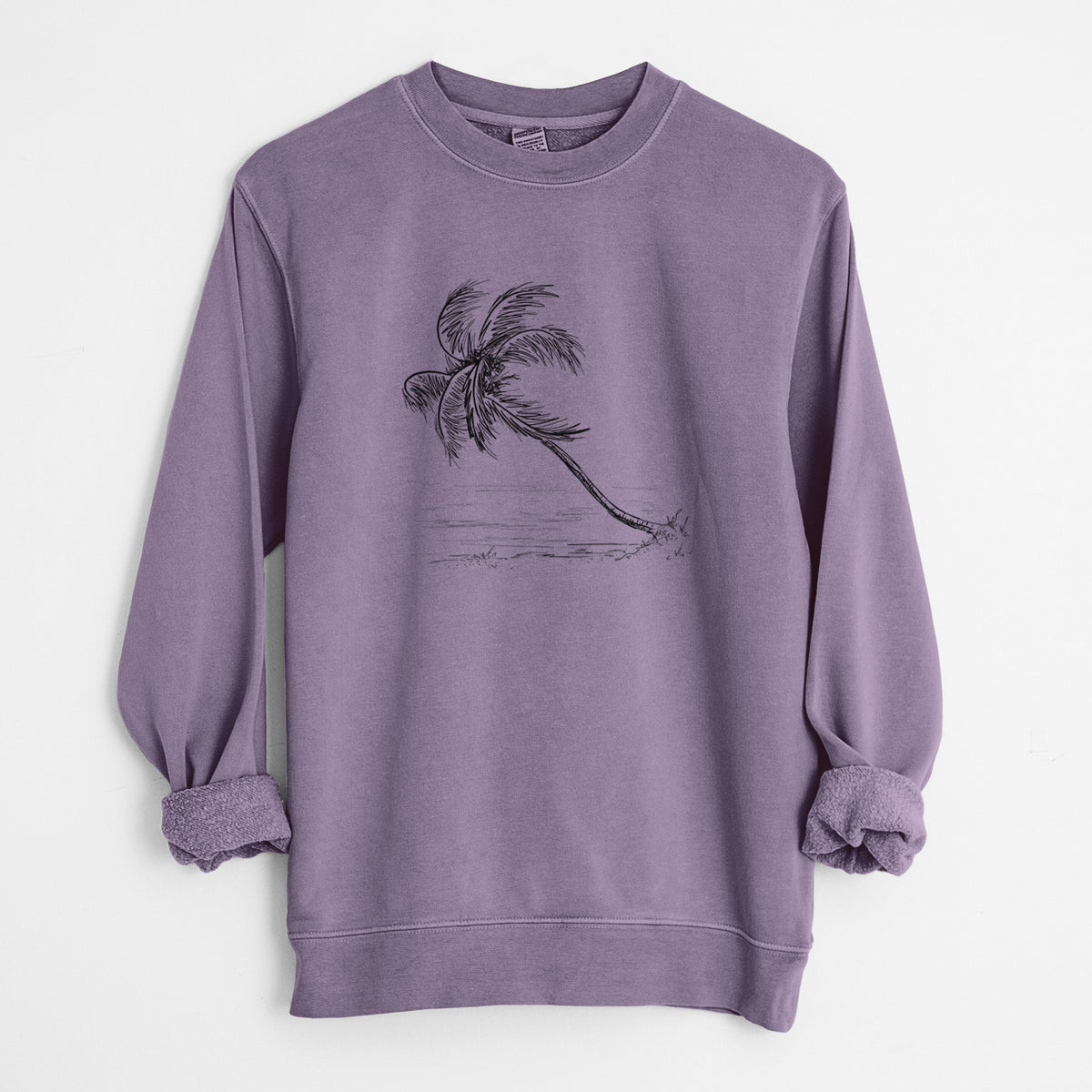 Coconut Palm - Cocos nucifera - Unisex Pigment Dyed Crew Sweatshirt