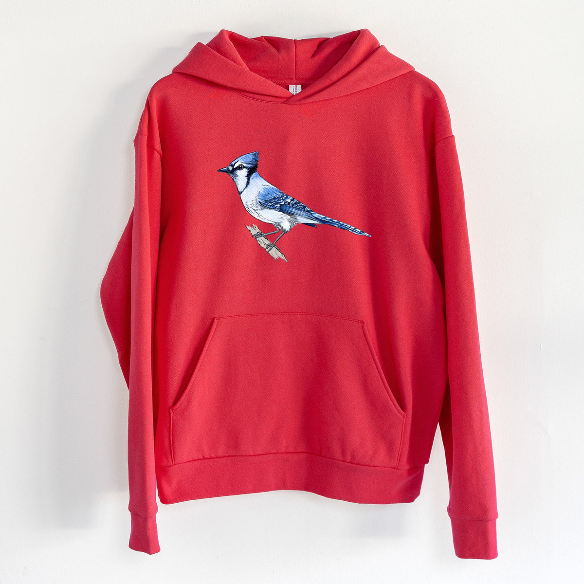 Vibrant Blue Jay - Cyanocitta cristata  - Statement Midweight Hoodie