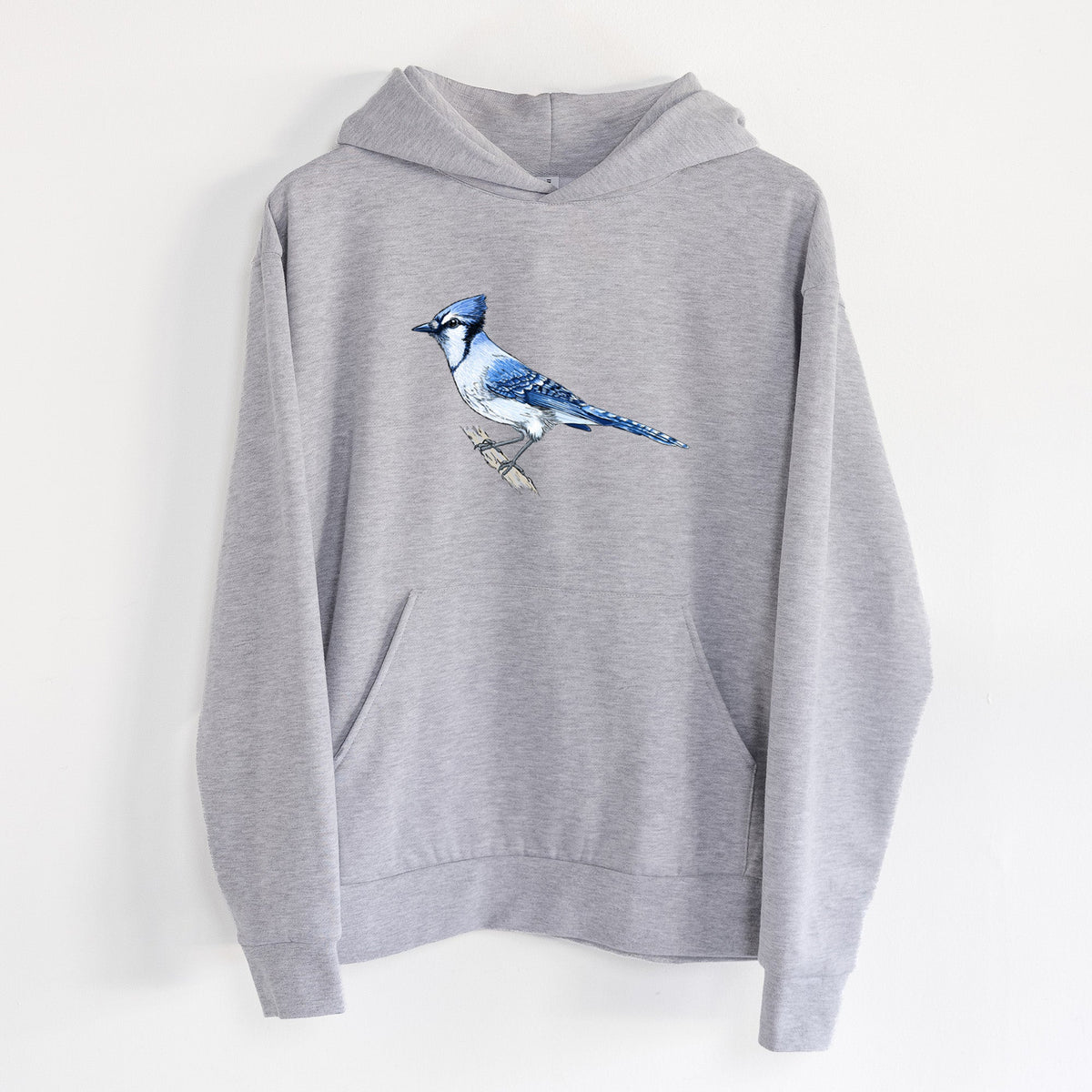 Vibrant Blue Jay - Cyanocitta cristata  - Statement Midweight Hoodie