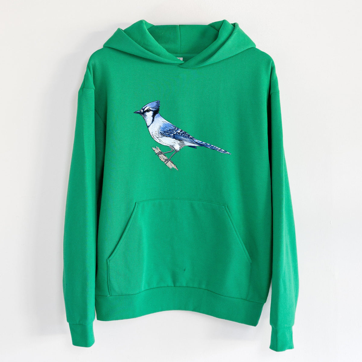 Vibrant Blue Jay - Cyanocitta cristata  - Statement Midweight Hoodie