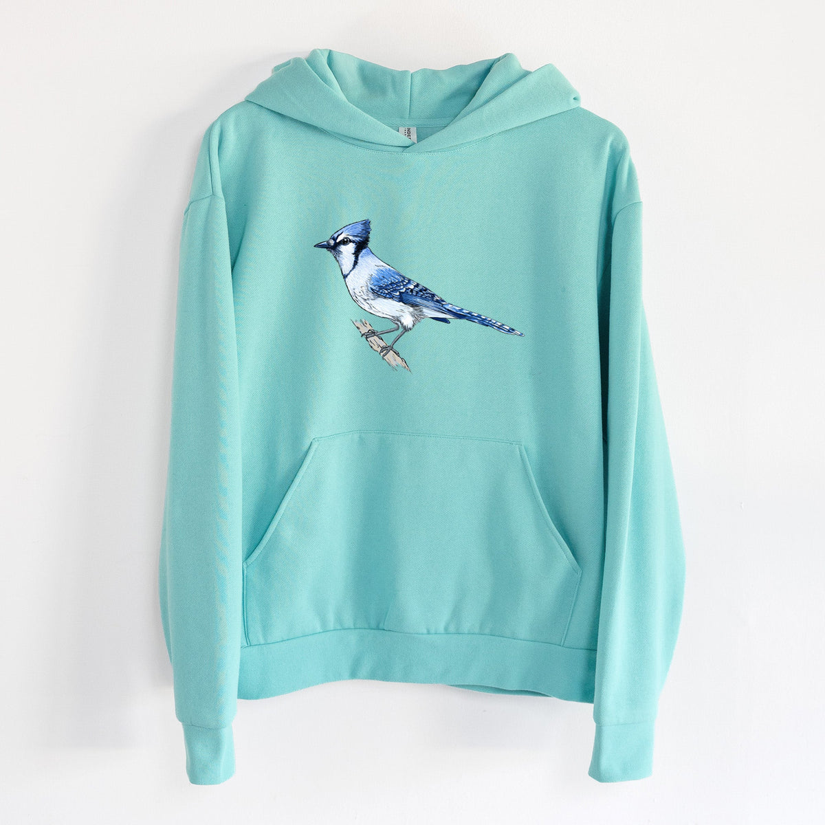 Vibrant Blue Jay - Cyanocitta cristata  - Statement Midweight Hoodie
