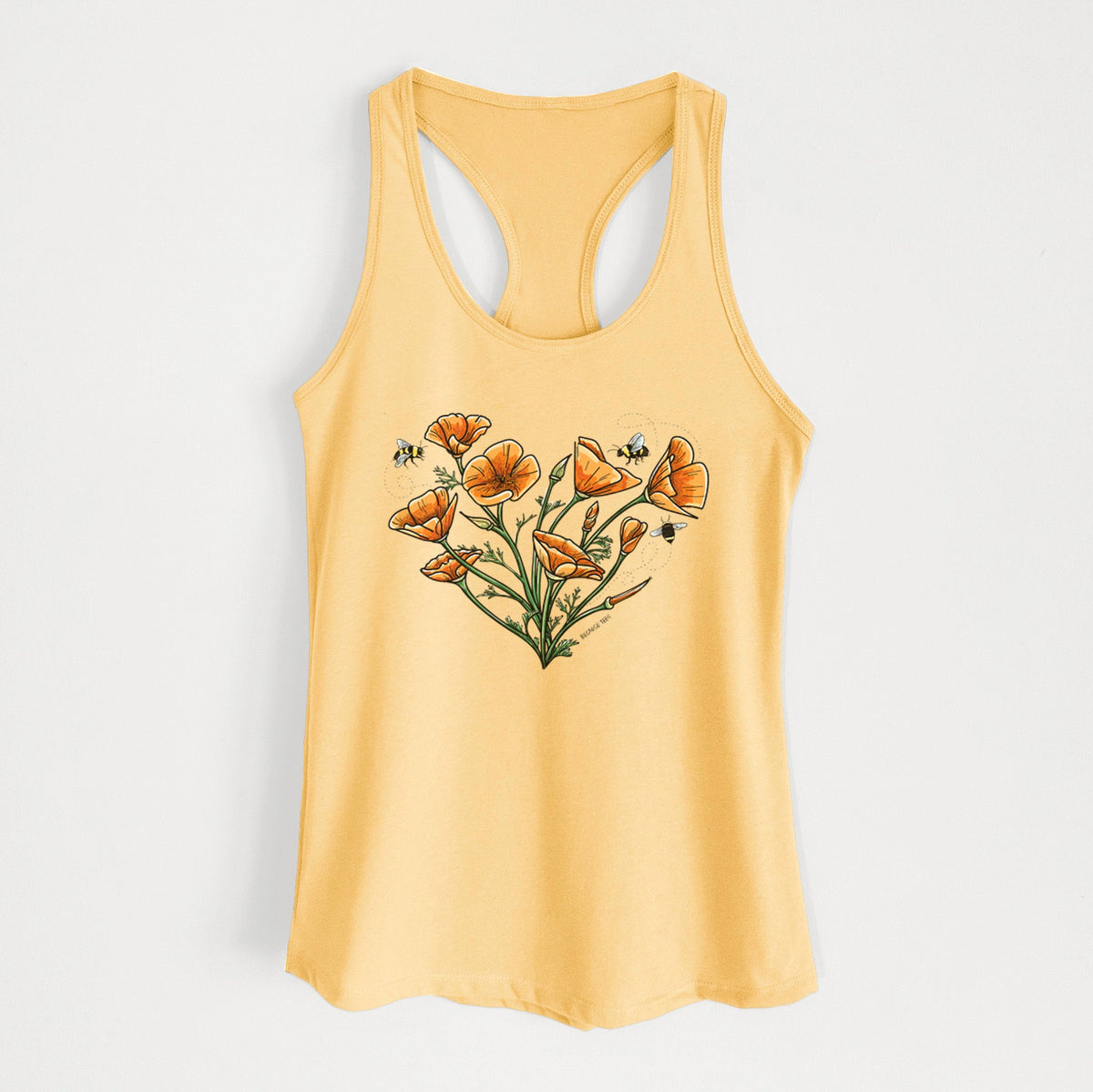 Color California Poppy Heart - Women's Racerback Tanktop