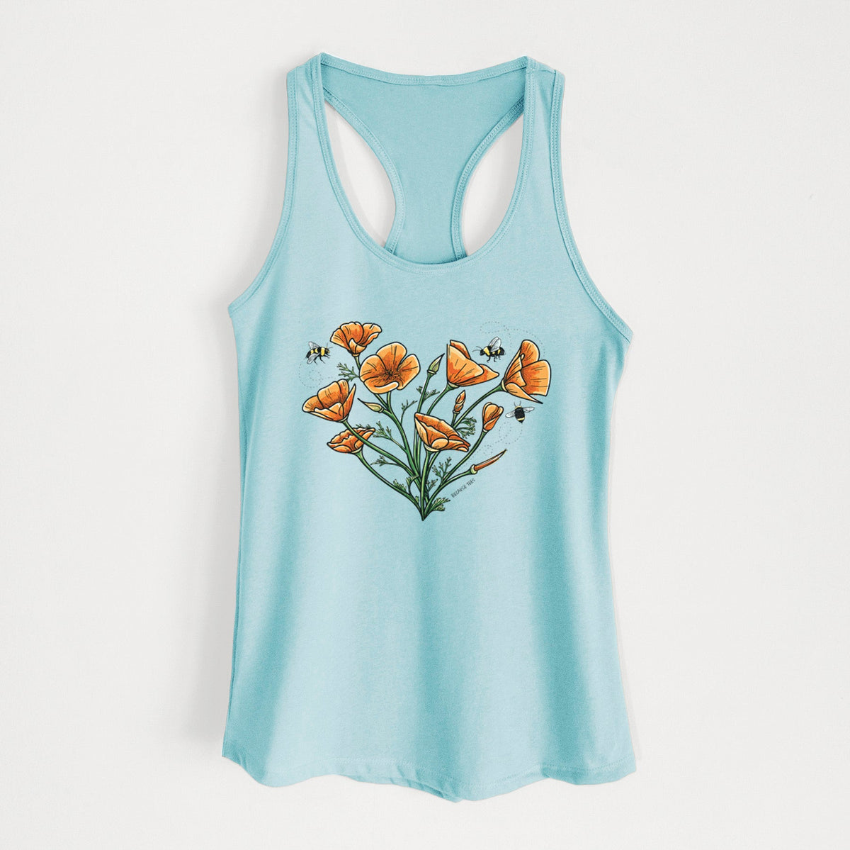 Color California Poppy Heart - Women's Racerback Tanktop