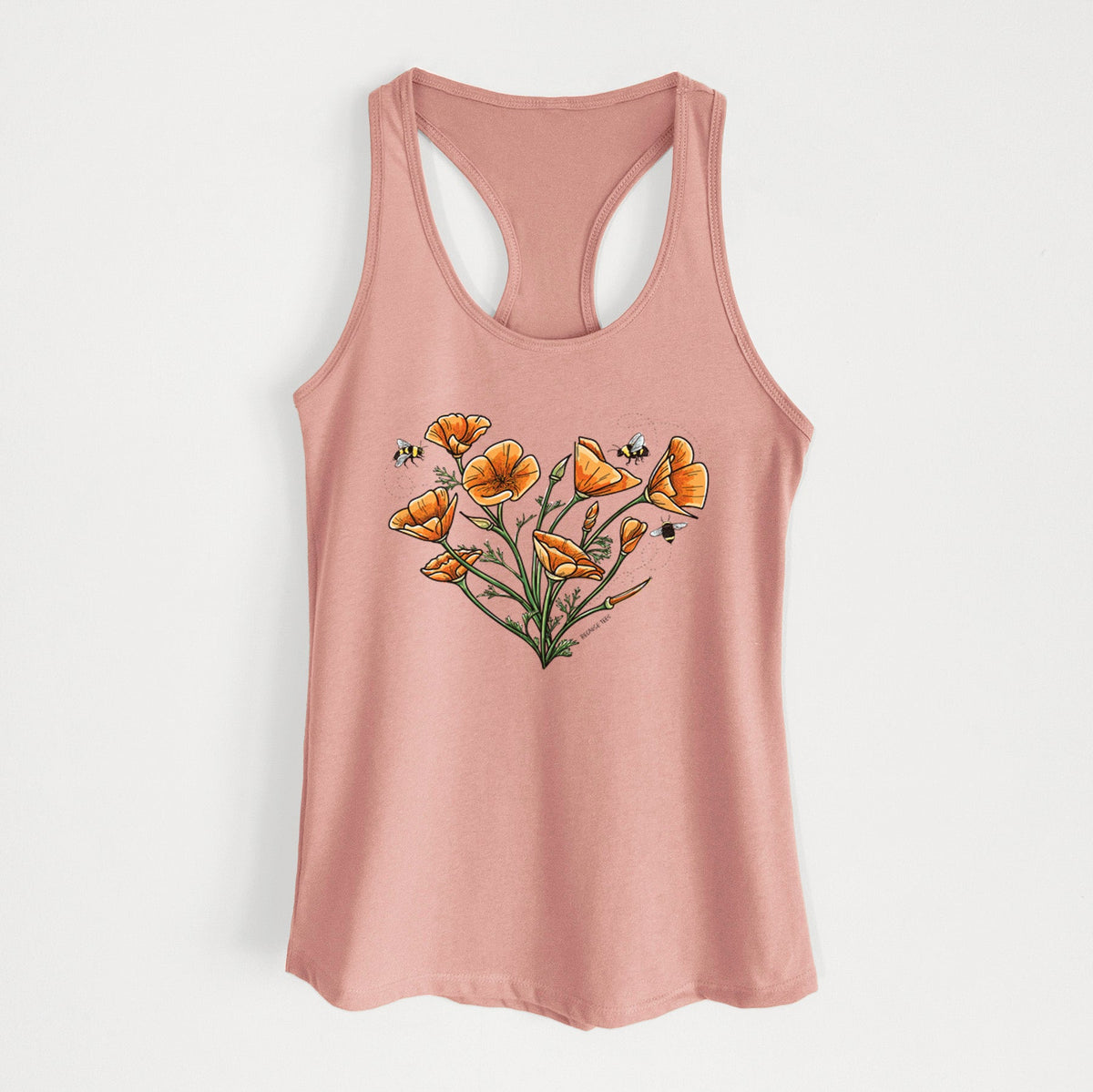 Color California Poppy Heart - Women's Racerback Tanktop