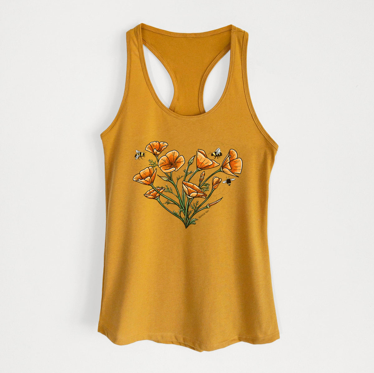 Color California Poppy Heart - Women's Racerback Tanktop
