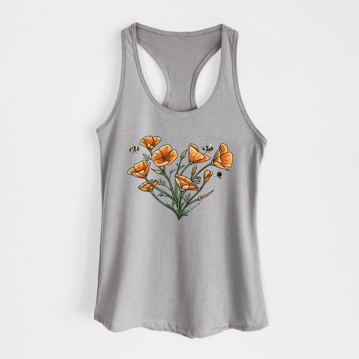 Color California Poppy Heart - Women's Racerback Tanktop
