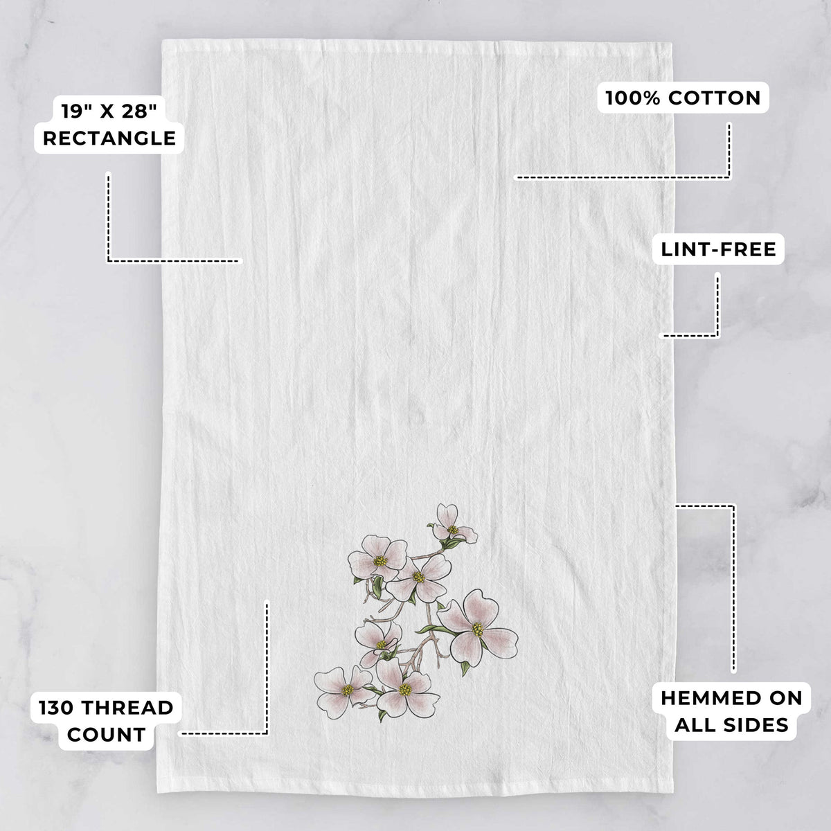 Flowering Dogwood - Cornus florida Tea Towel