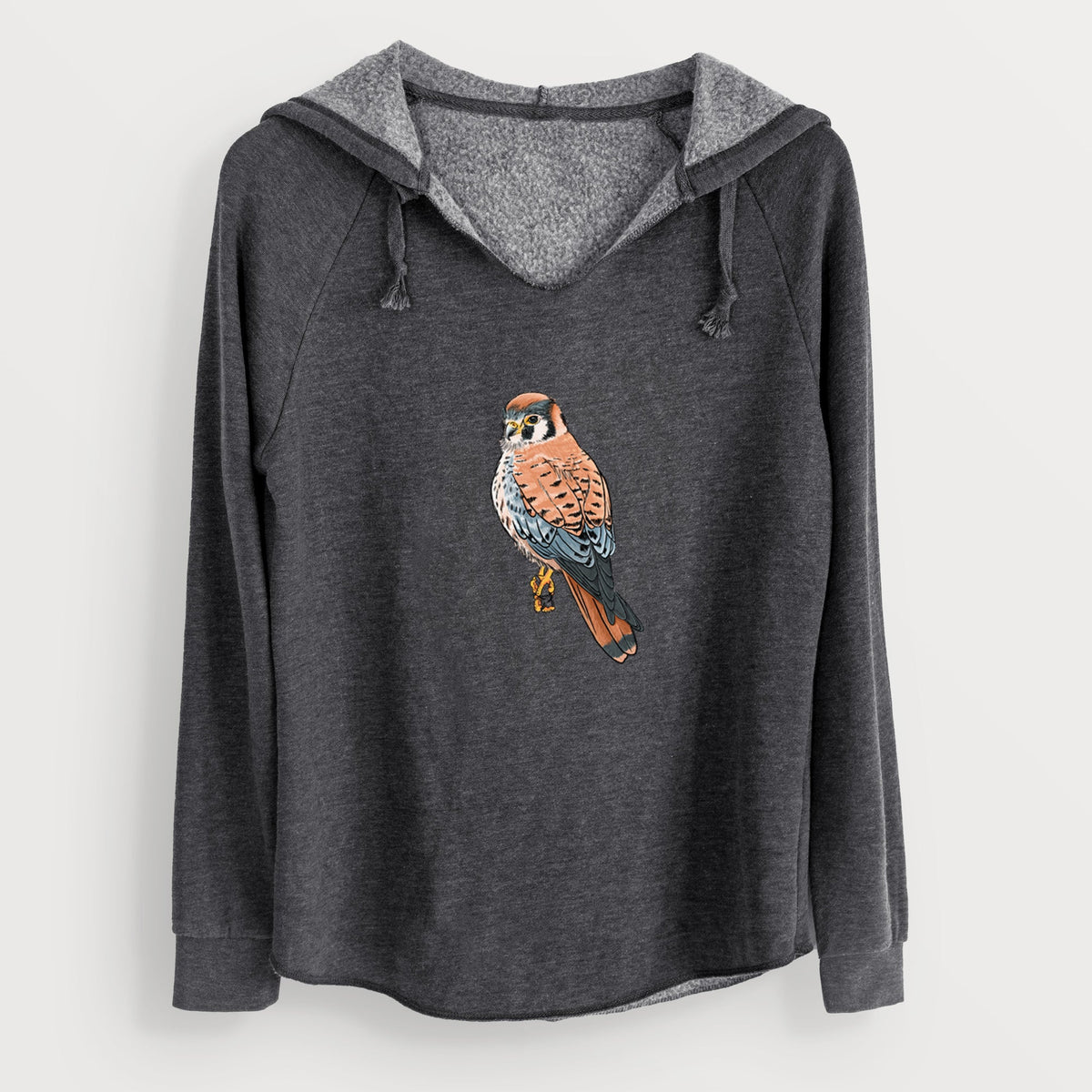 Vibrant American Kestrel - Falco sparverius - Cali Wave Hooded Sweatshirt