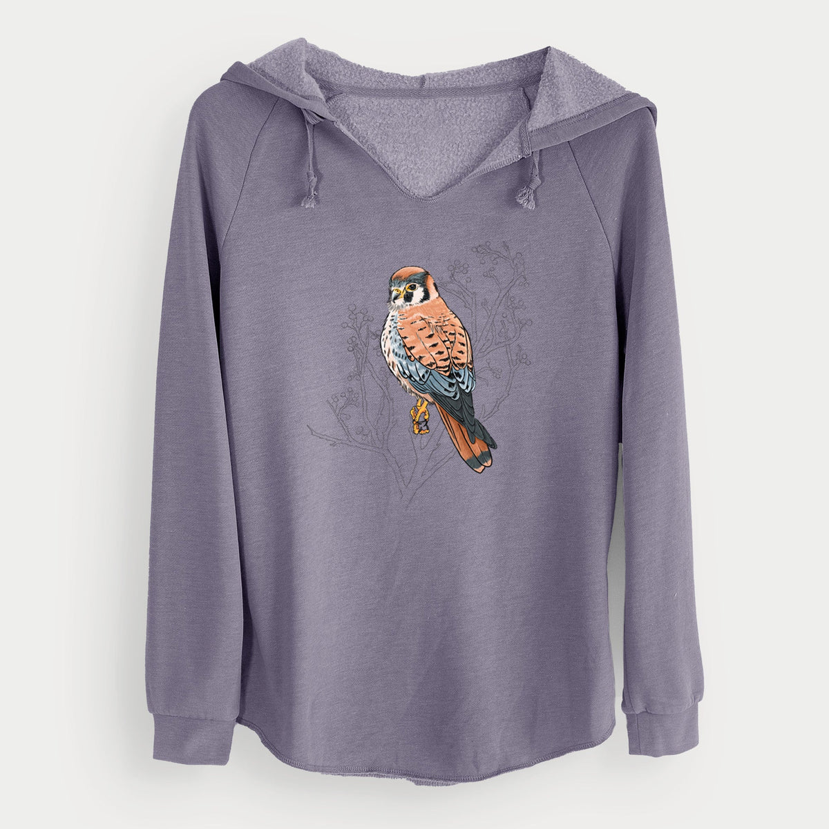 Vibrant American Kestrel - Falco sparverius - Cali Wave Hooded Sweatshirt