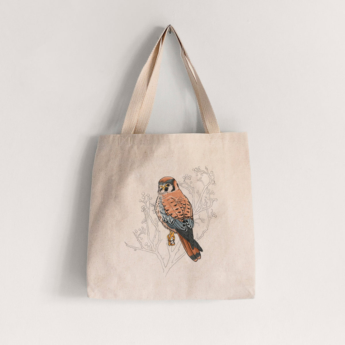 Vibrant American Kestrel - Falco sparverius - Tote Bag
