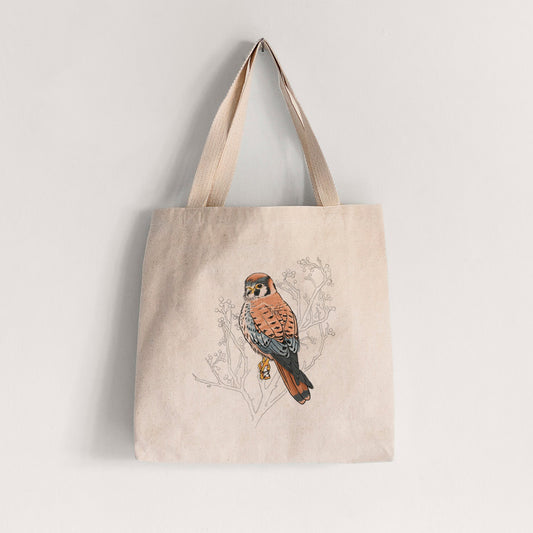 Vibrant American Kestrel - Falco sparverius - Tote Bag