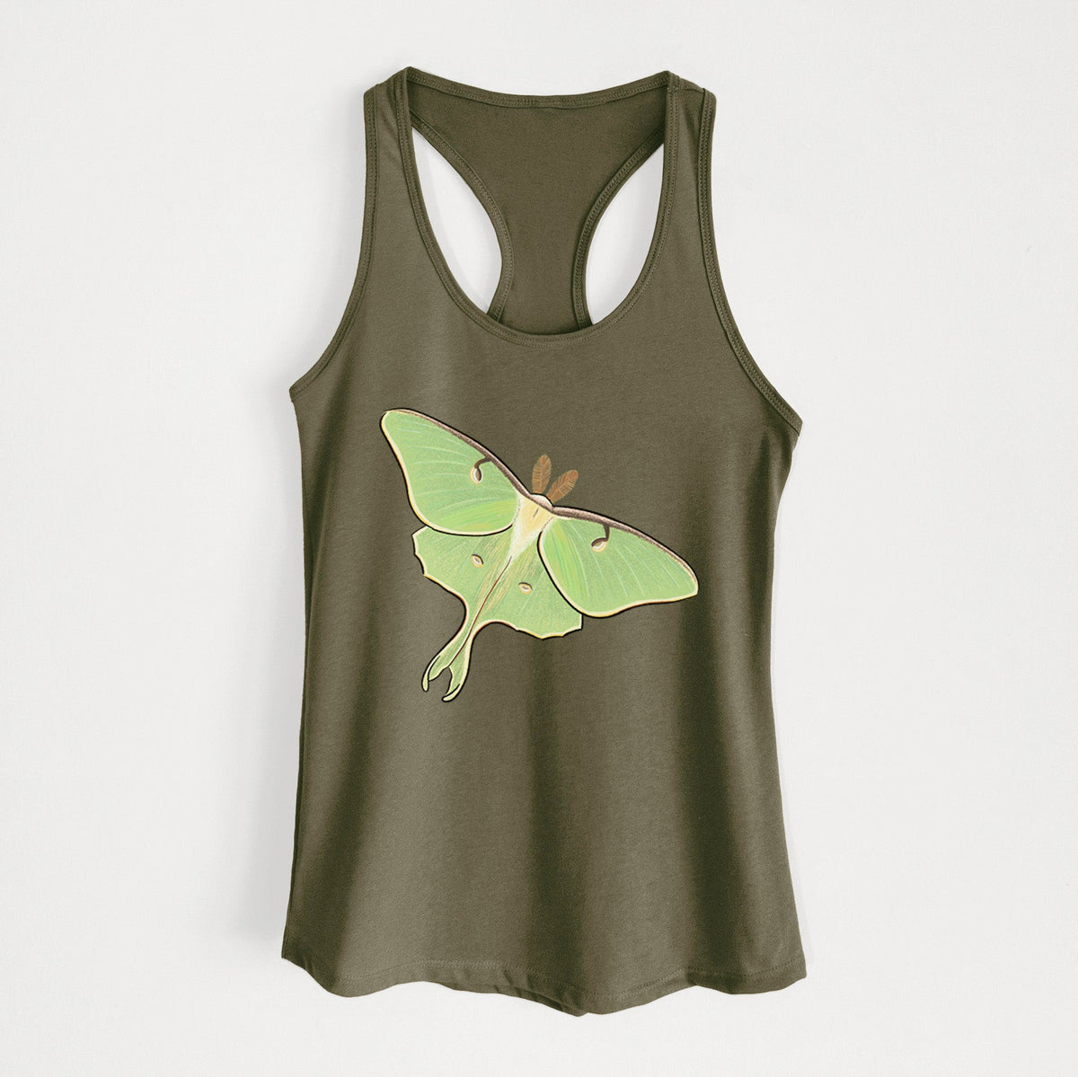 Vibrant Luna Moth - Actias luna - Women's Racerback Tanktop