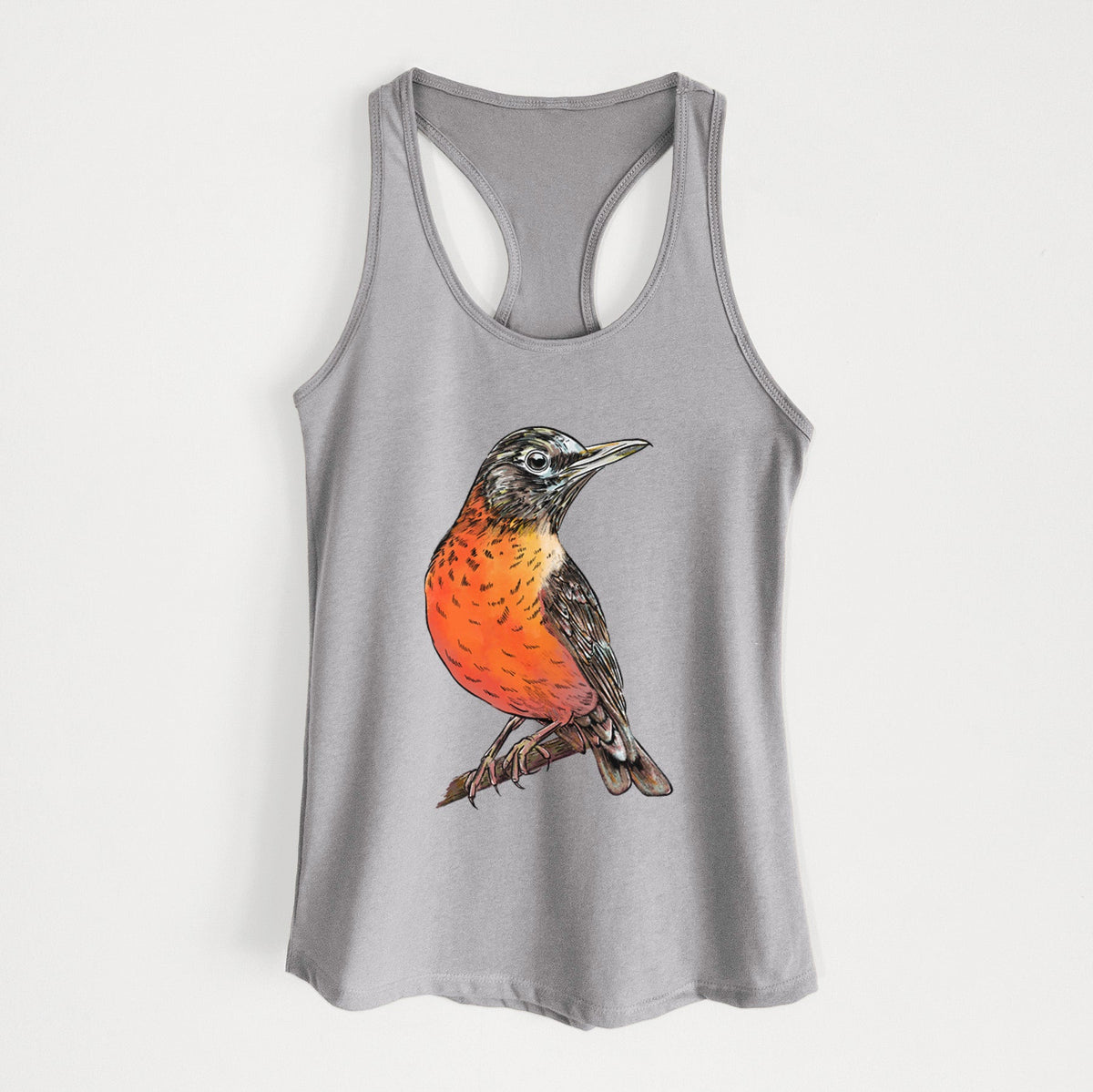 Vibrant American Robin - Turdus migratorius - Women's Racerback Tanktop