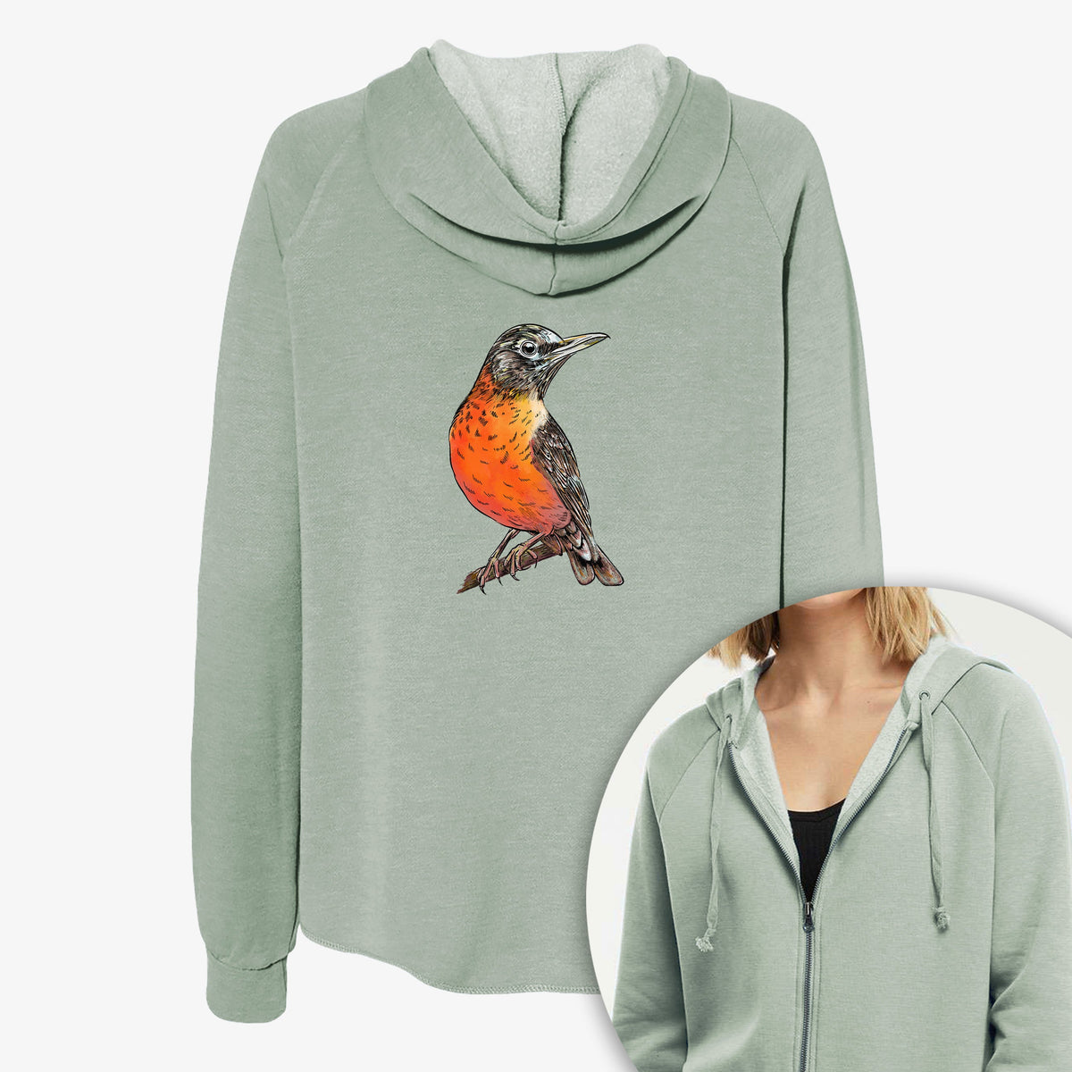ColorRobin - Women's Cali Wave Zip-Up Sweatshirt