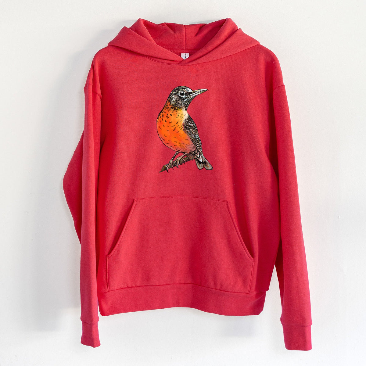 Vibrant American Robin - Turdus migratorius  - Statement Midweight Hoodie