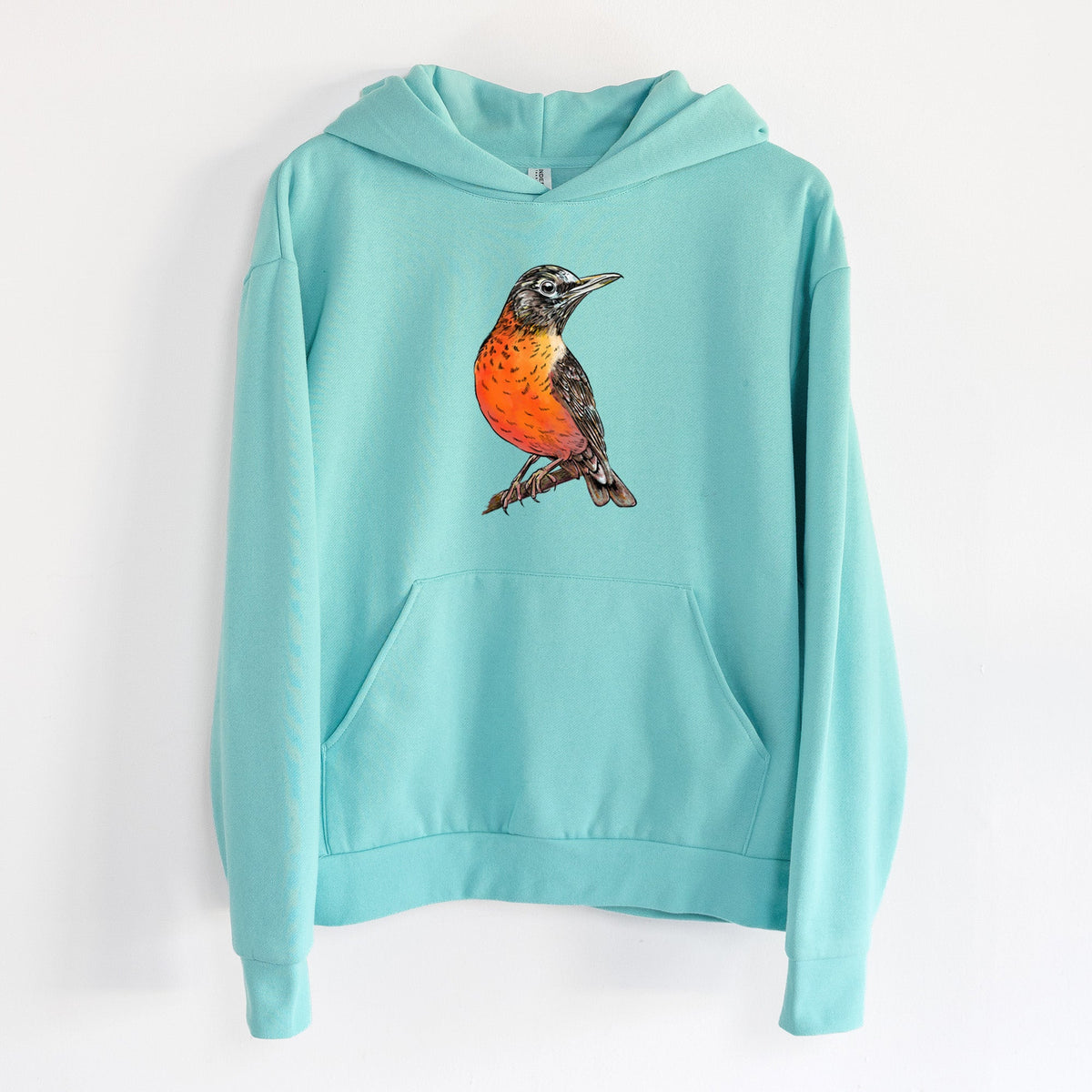 Vibrant American Robin - Turdus migratorius  - Statement Midweight Hoodie