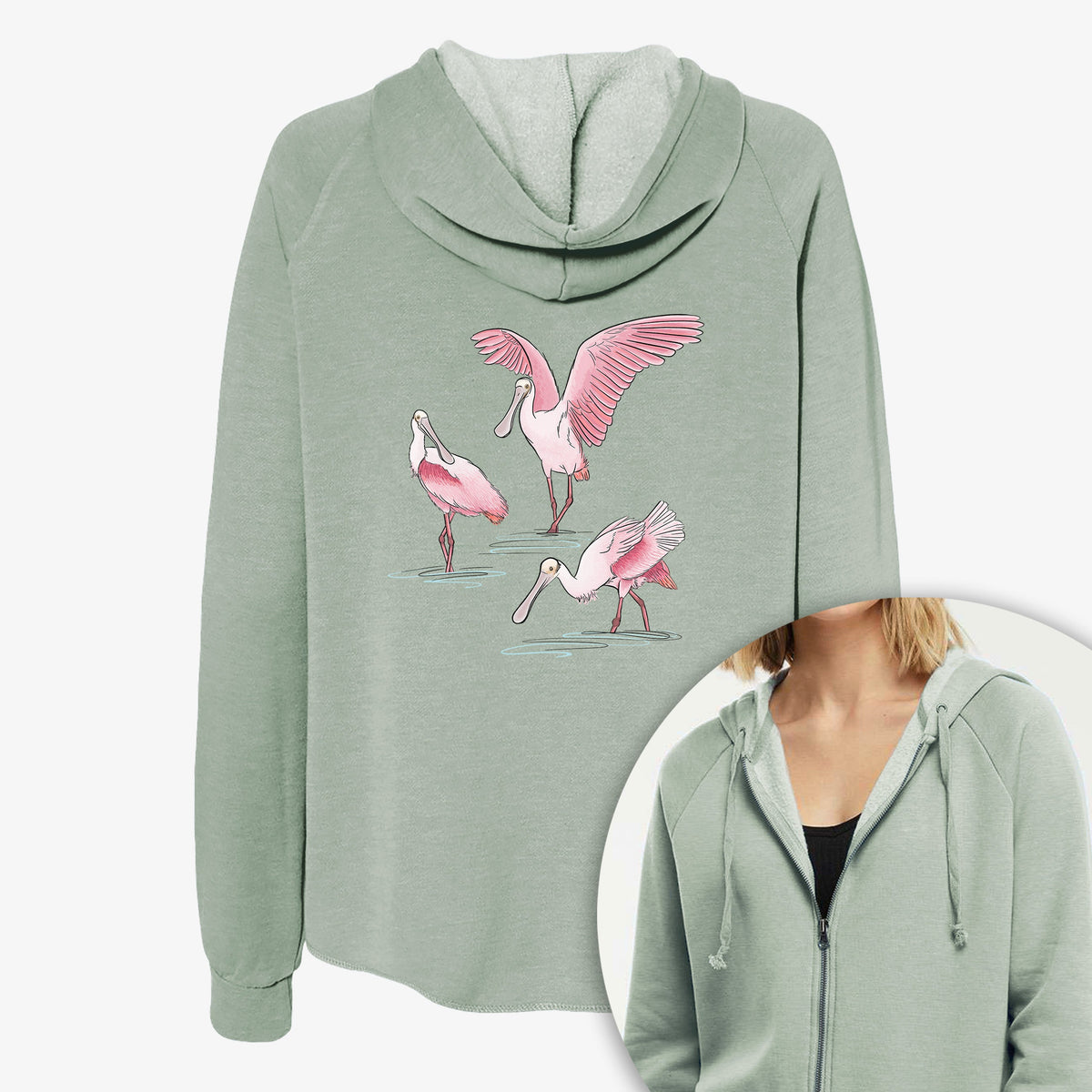 ColorRoseate - Women's Cali Wave Zip-Up Sweatshirt