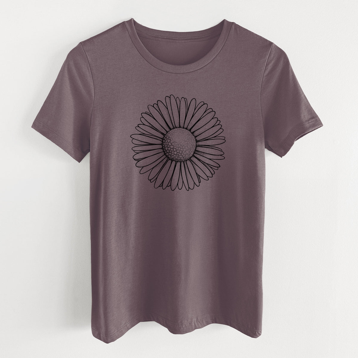 Bellis perennis - The Common Daisy - Women's Lightweight Relaxed Fit 100% Cotton Crewneck