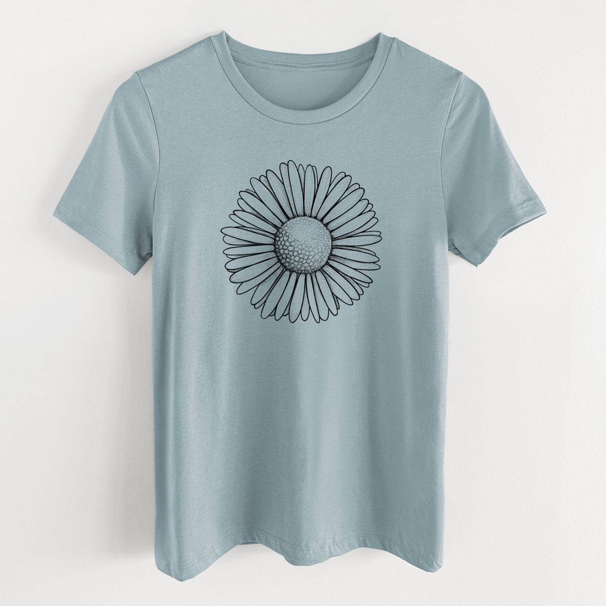 Bellis perennis - The Common Daisy - Women's Lightweight Relaxed Fit 100% Cotton Crewneck