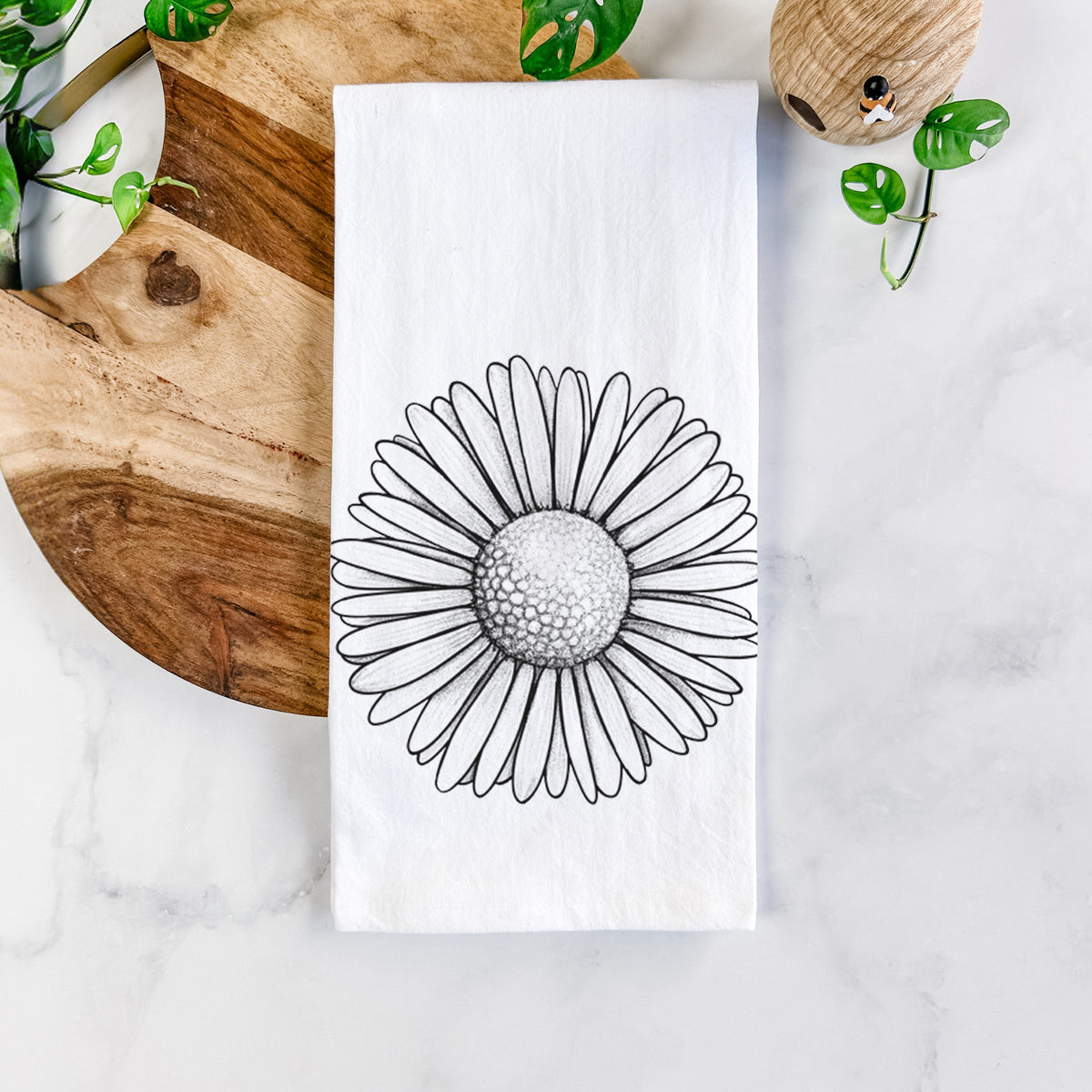 Bellis perennis - The Common Daisy Tea Towel