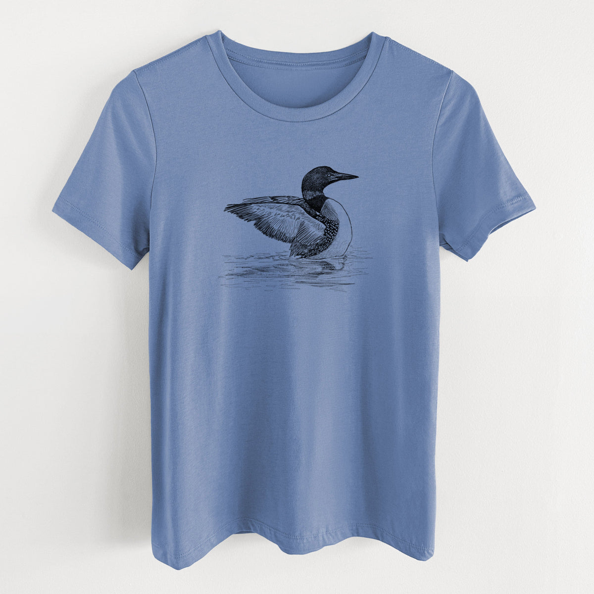 Common Loon - Gavia immer - Women's Lightweight Relaxed Fit 100% Cotton Crewneck