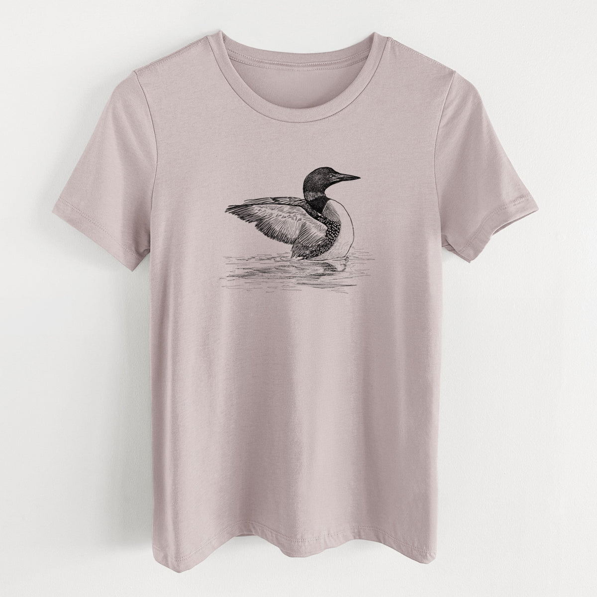 Common Loon - Gavia immer - Women's Lightweight Relaxed Fit 100% Cotton Crewneck