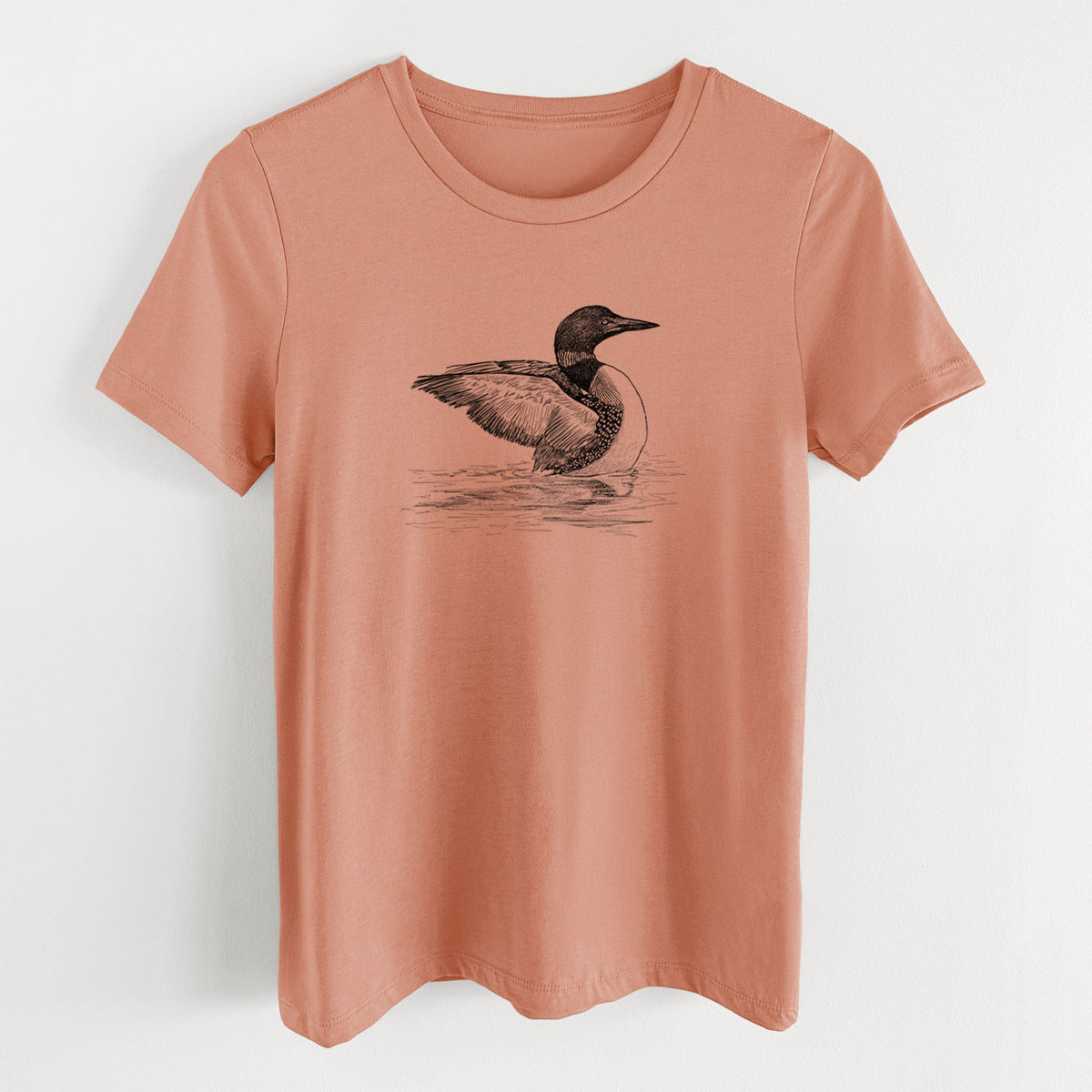 Common Loon - Gavia immer - Women's Lightweight Relaxed Fit 100% Cotton Crewneck