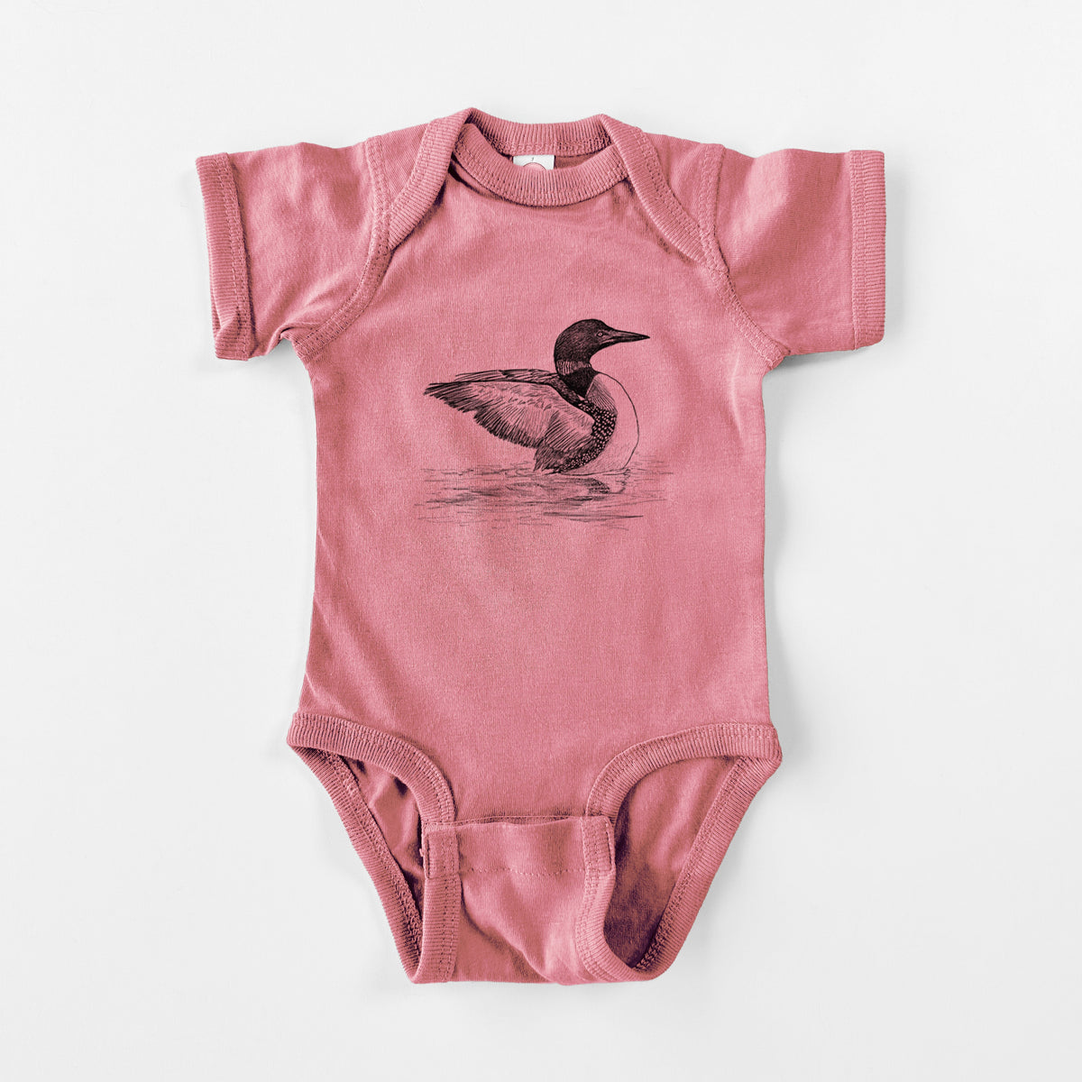 Common Loon - Gavia immer - Baby Fine Jersey Bodysuit