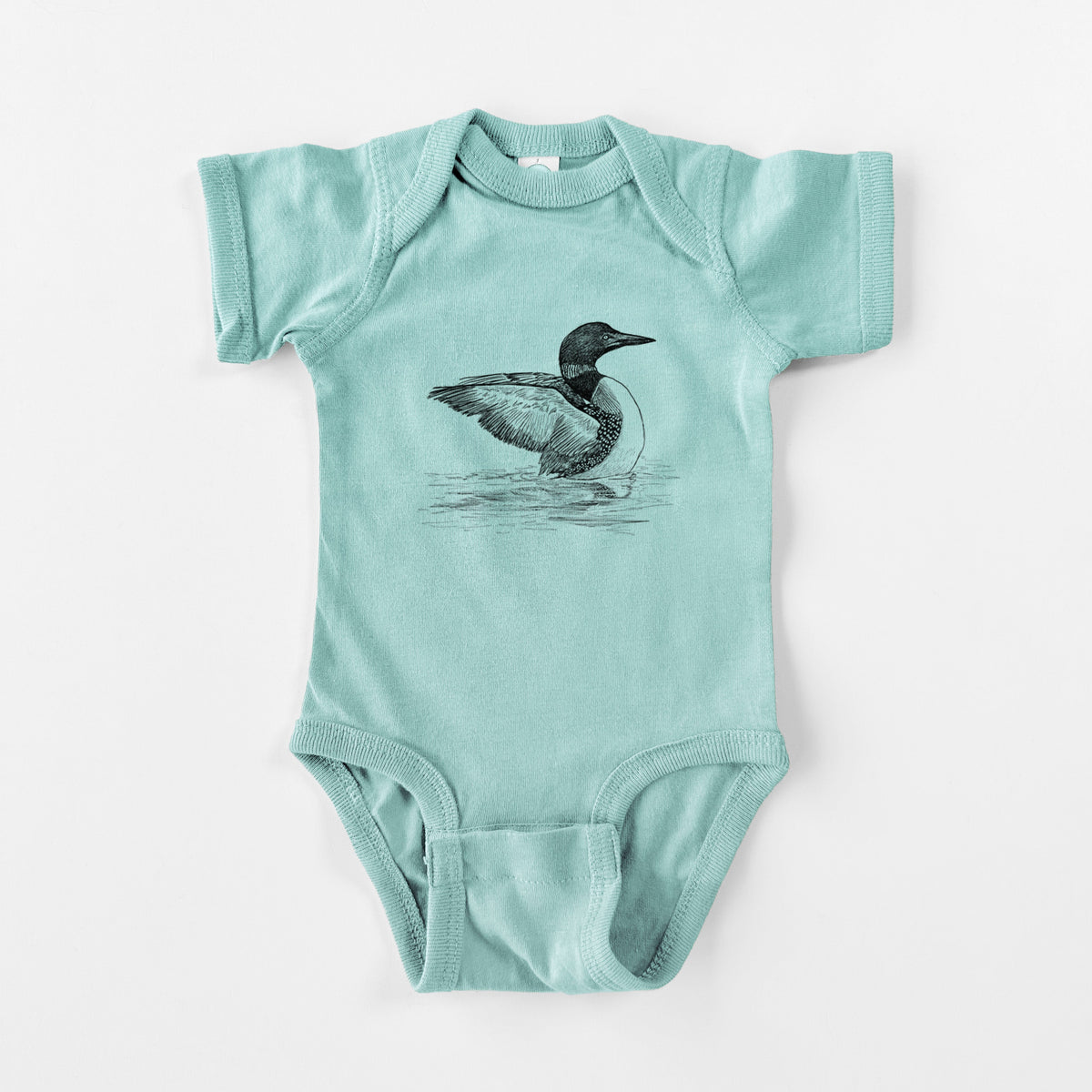 Common Loon - Gavia immer - Baby Fine Jersey Bodysuit