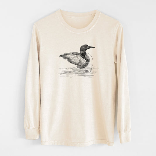 Common Loon - Gavia immer - Unisex Comfort Colors 100% Cotton Long Sleeve