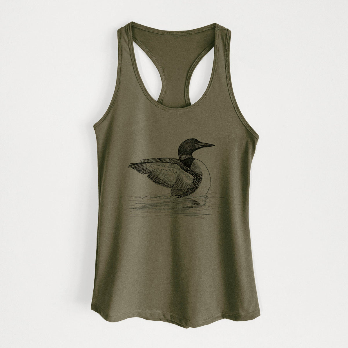 Common Loon - Gavia immer - Women's Racerback Tanktop