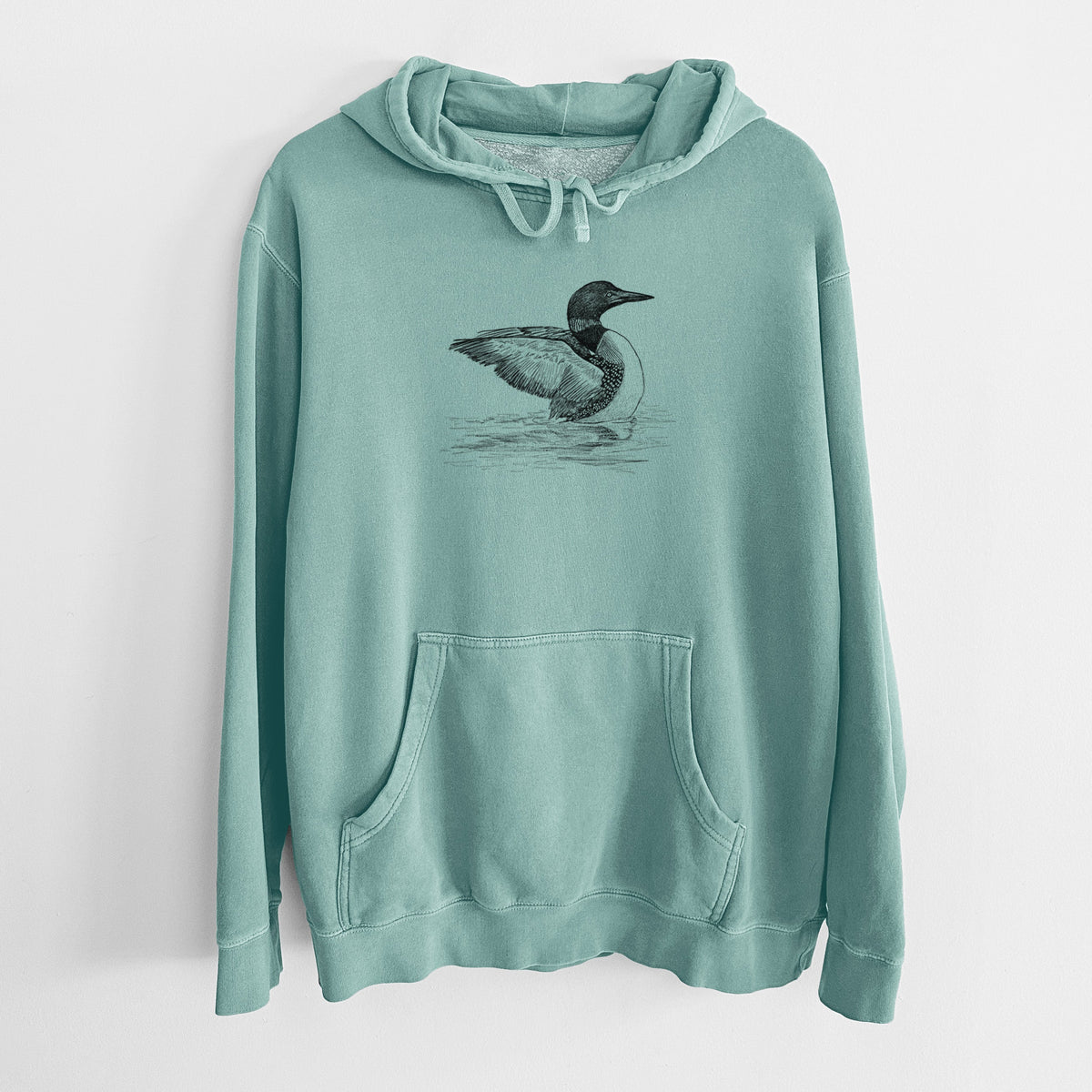 Common Loon - Gavia immer - Unisex Pigment Dyed Hoodie