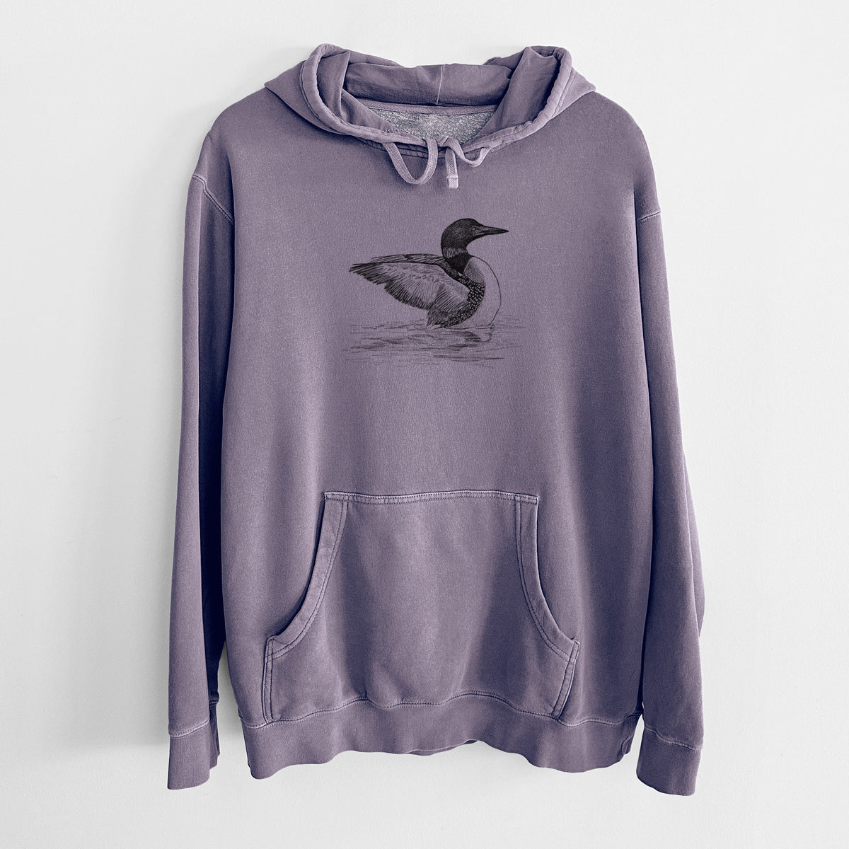Common Loon - Gavia immer - Unisex Pigment Dyed Hoodie