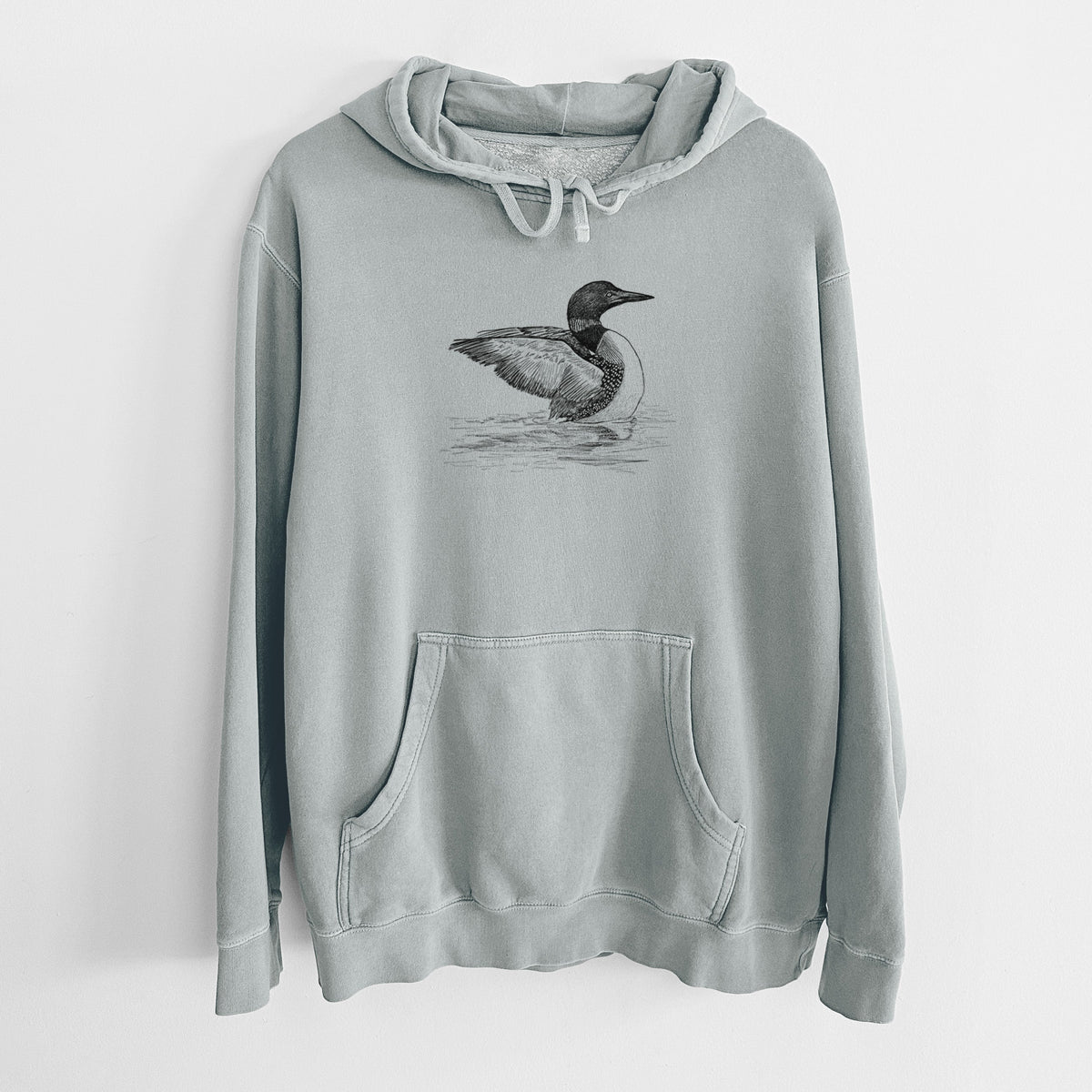 Common Loon - Gavia immer - Unisex Pigment Dyed Hoodie