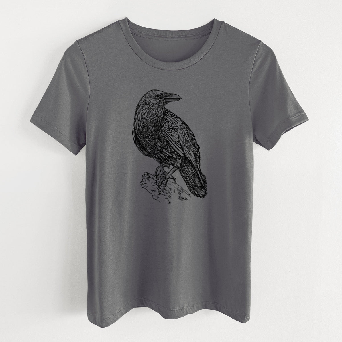 Corvus corax - Common Raven - Women's Lightweight Relaxed Fit 100% Cotton Crewneck