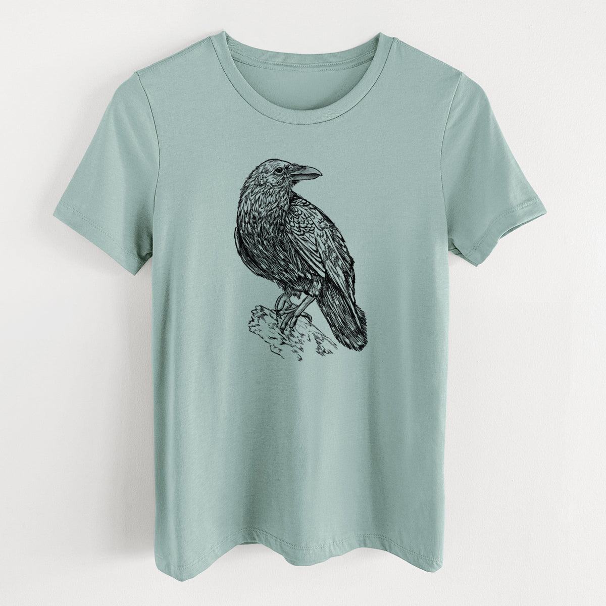 Corvus corax - Common Raven - Women's Lightweight Relaxed Fit 100% Cotton Crewneck