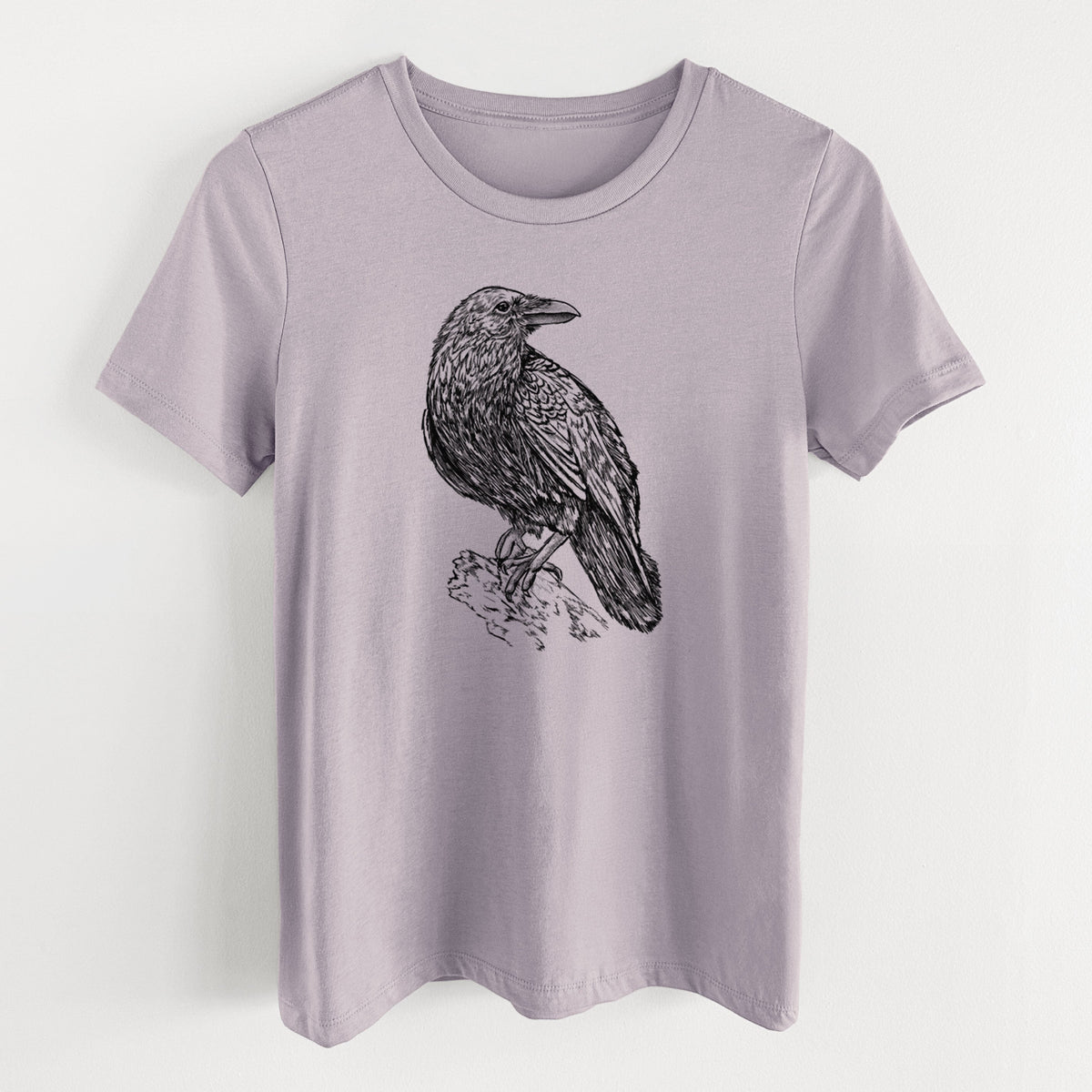 Corvus corax - Common Raven - Women's Lightweight Relaxed Fit 100% Cotton Crewneck