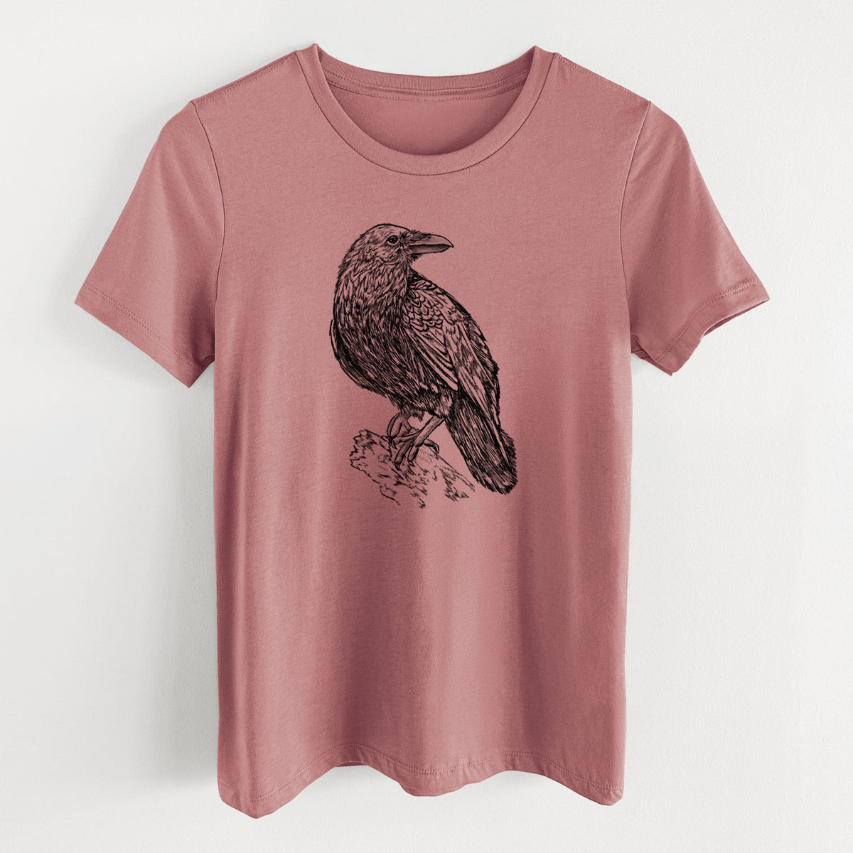 Corvus corax - Common Raven - Women's Lightweight Relaxed Fit 100% Cotton Crewneck
