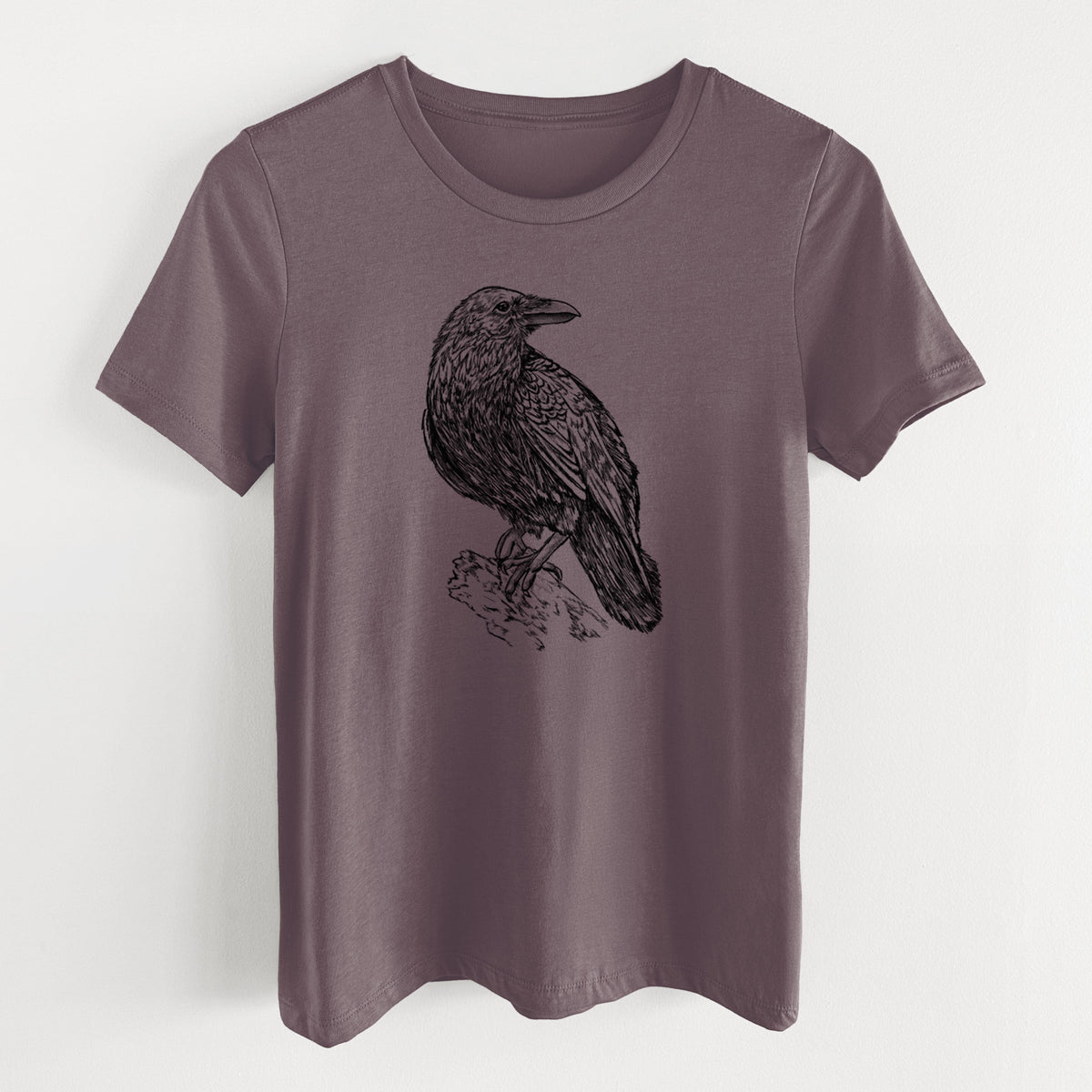Corvus corax - Common Raven - Women's Lightweight Relaxed Fit 100% Cotton Crewneck
