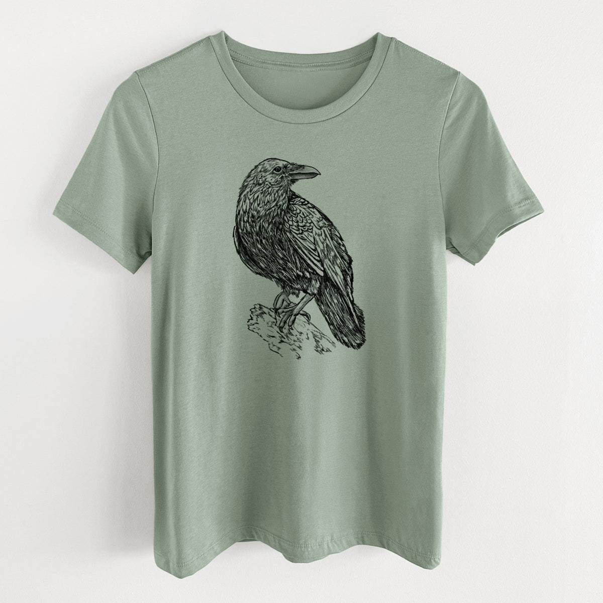 Corvus corax - Common Raven - Women's Lightweight Relaxed Fit 100% Cotton Crewneck