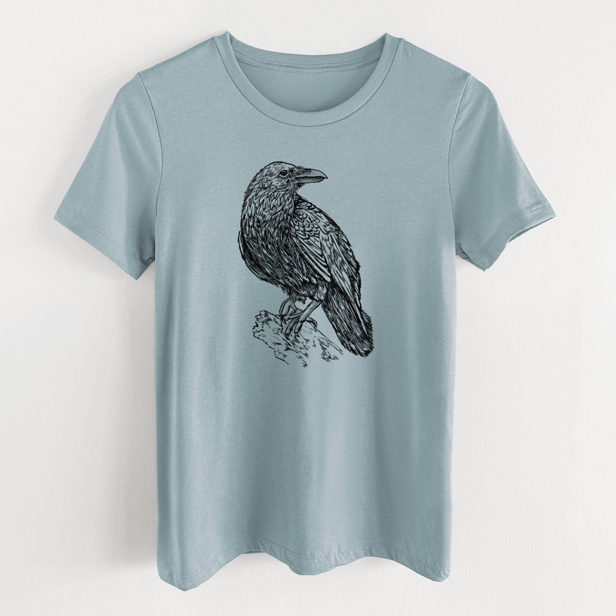 Corvus corax - Common Raven - Women's Lightweight Relaxed Fit 100% Cotton Crewneck