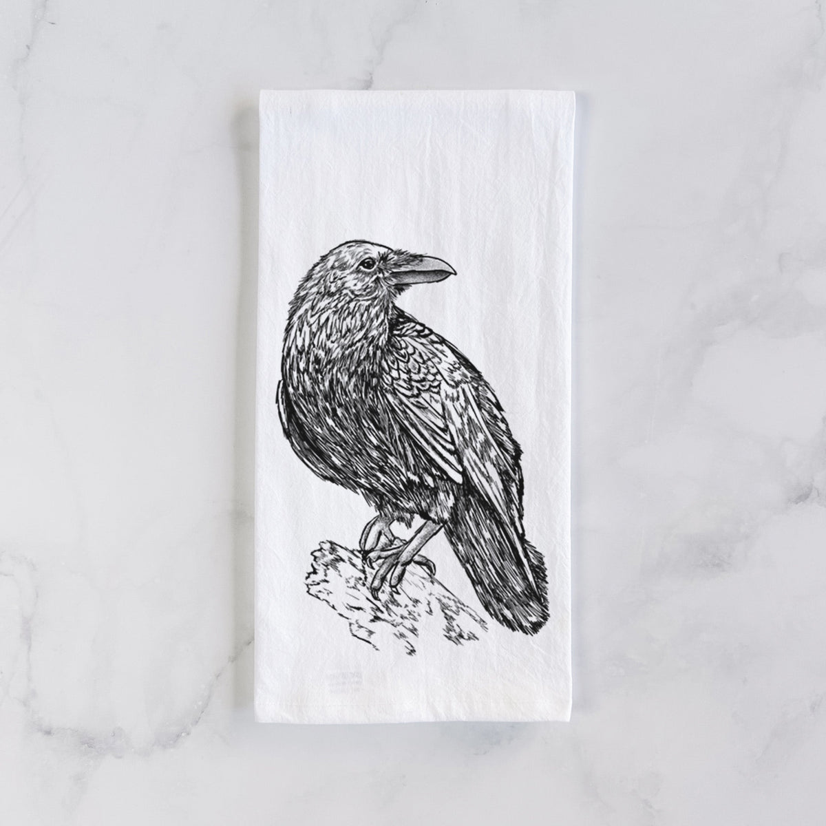 Common Raven - Corvus corax - Tea Towel