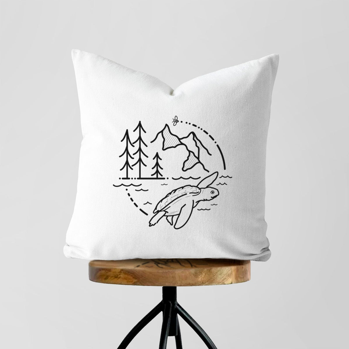 It's All Connected - Kemps Ridley Turtle - Throw Pillow Cover