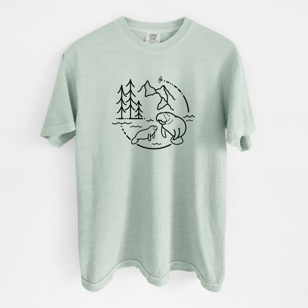 It's All Connected - Manatee - Unisex Comfort Colors Garment-Dyed Heavyweight T-shirt