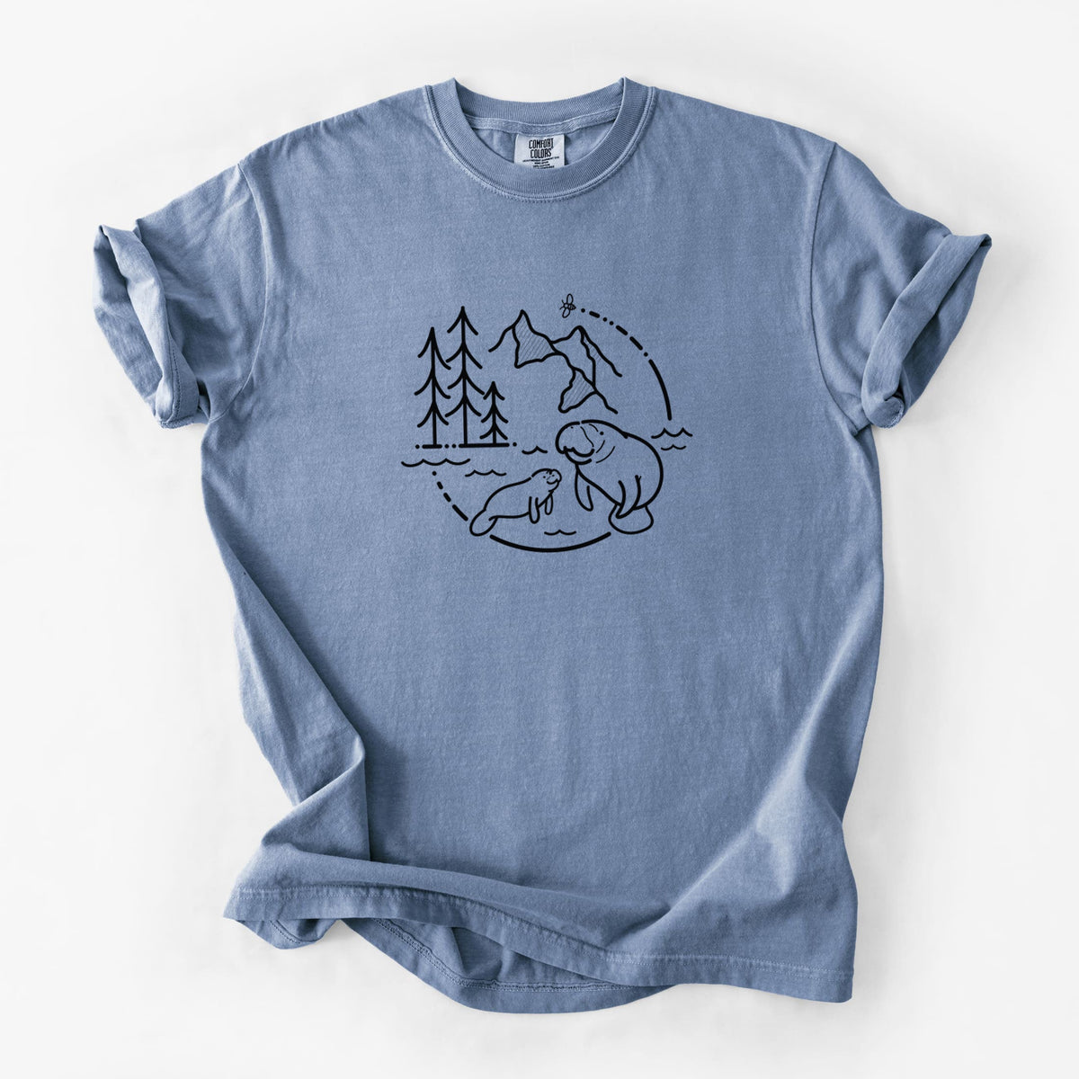 It's All Connected - Manatee - Unisex Comfort Colors Garment-Dyed Heavyweight T-shirt