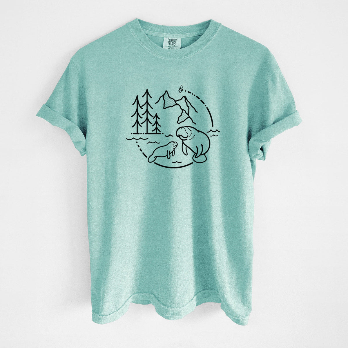 It's All Connected - Manatee - Unisex Comfort Colors Garment-Dyed Heavyweight T-shirt