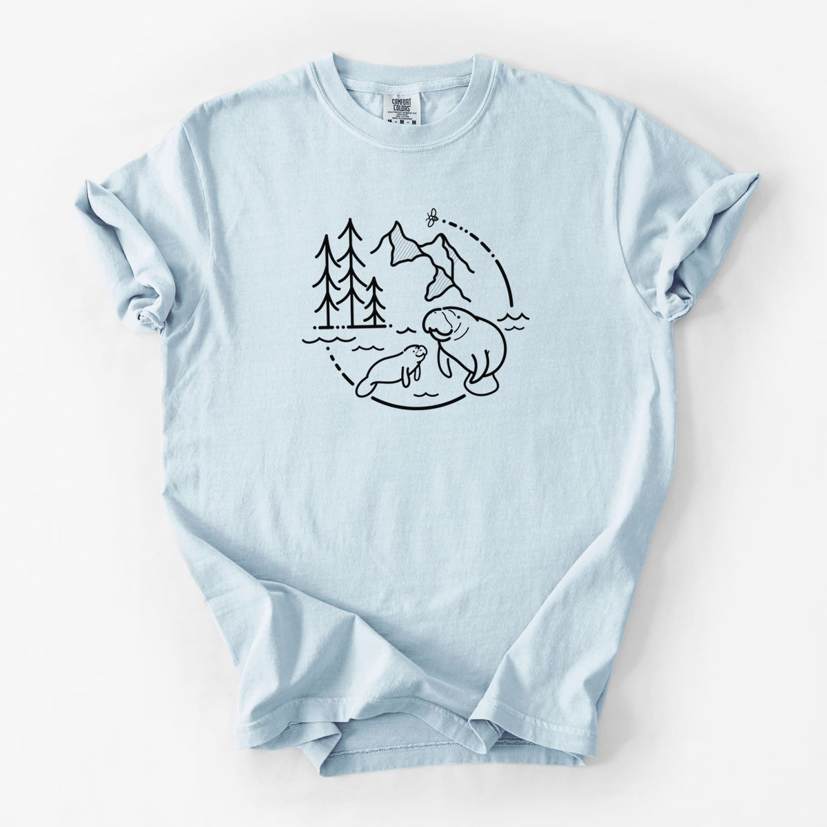 It's All Connected - Manatee - Unisex Comfort Colors Garment-Dyed Heavyweight T-shirt